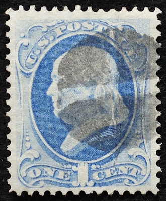 U.S. Used Stamp Scott #156 1c Franklin. VF-XF. Crossroads Fancy Cancel. Choice! - Image 1 of 2