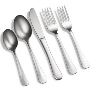 Godinger Silverware Set, Flatware Set, Matte Finish Stainless Steel Cutlery... - Picture 1 of 5