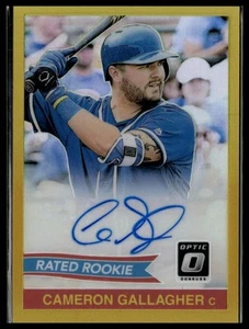 2018 Donruss Optic #84S-CG Cameron Gallagher R.R. Retro 1984 Auto Gold 01/10 - Picture 1 of 2