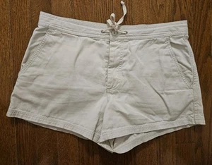 J Crew Womens Khaki Drawstring Shorts size Medium, 100% Cotton, Tan, Beige - Picture 1 of 4