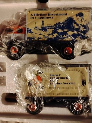 1997 First Gear-LIonel 1953 White 3000 caminhão de carga com 16' reboque 1/34 #19-2151 - Imagem 1 de 4