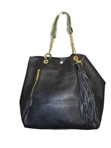 Steve Madden Black Satchel Tote Hobo Bag 2 Piece & 2 Front Zip Side Pockets NWT - Picture 1 of 16