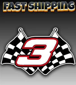 Dale Earnhardt #3 karierte Flagge Nascar Logo Vinyl Aufkleber/Sticker 10 Größen!!! - Bild 1 von 4