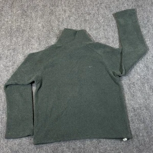 Vintage Y2k Nike Women Medium Fleece Sweater Green Marled Shawl Neck Cozy Swoosh - Picture 1 of 12