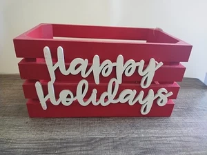 Happy Holidays Gift Box 11 Inches X 6 Inches X 6 Inches Deep - Picture 1 of 6
