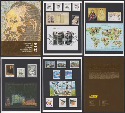 Lithuania Official Year Set 2018 MNH aXF Complete as Issued with Stamps & Blocks - Image 1 of 4