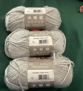 NEW 3 Skeins Lot Red Heart Soft Essentials Yarn in Greyhound *DISC* 131 YDS - Picture 1 of 6