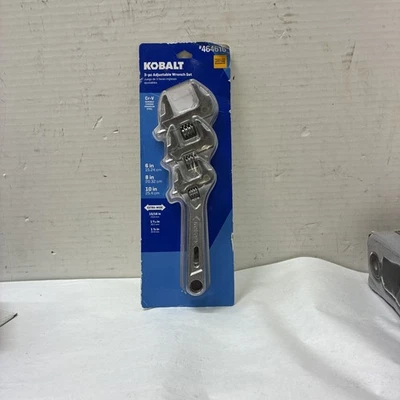 Kobalt - - 3-Piece Chrome Vanadium Steel Adjustable Wrench Set - Image 1 of 2