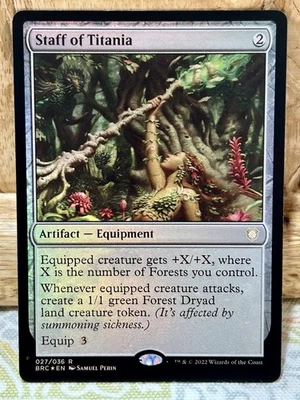 Staff of Titania Commander:The Brothers' War BRC LP MTG FOIL w/ TOKEN - Image 1 of 2