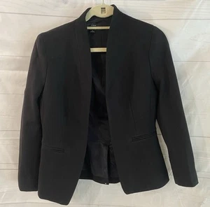 J. Crew 365 Size 6 Black Going Out Blazer Open Front Minimalist Office ‼️MINT‼️ - Picture 1 of 9