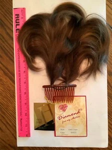 DMH706 100% REAL HUMAN HAIR 2 Bendable 5’WIRES 4” Hair UP-DO BROWN AUBURN 8/27 - Picture 1 of 3