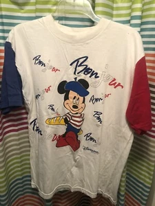 Disneyland Paris Frankreich Mickey Mouse Bonjour Herren Medium - Bild 1 von 5