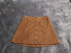 Hollister hoch geschnittener gefütterter Minirock mit Knopfleiste braun Größe 1/25 gebraucht, in einwandfreiem Zustand - Bild 1 von 7