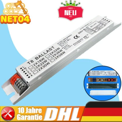 Elektronisches Vorschaltgerät EVG Leuchtstofflampe T8 Neonlampe Röhre 2x36W - Bild 1 von 4