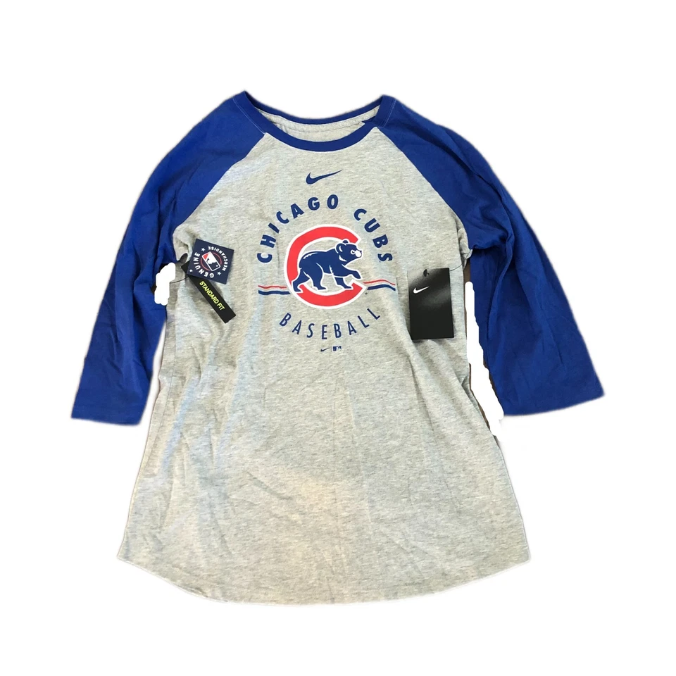 Chicago Cubs Nike Tri-Blend Women's Encircled 3/4 Sleeve Medium Shirt