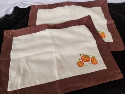 fall pumpkin Fabric placemats 2 - Image 1 of 4