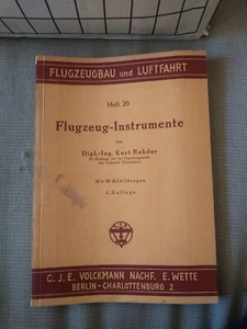 Flugzeugbau Und Luftfahrt Heft 20 Flugzeug-Instrumente von .***Vintage German ** - Imagen 1 de 6