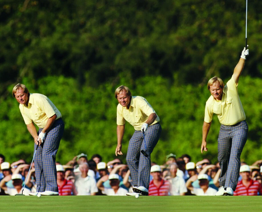 FOTO DE CELEBRIDAD DE JACK NICKLAUS 8X10 LOS MAESTROS 2 1986 Foto 1 de 1