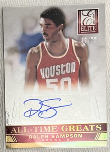 2013-14 Panini Elite All-Time Greats Signatures /75 Ralph Sampson #15 Auto HOF