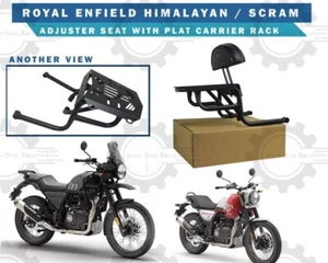 Royal Enfield "Scram 411" Pillion Carrier "Backrest" with Adjustable Cushion - Picture 1 of 8