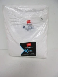 T-shirt girocollo uomo Hanes Ultimate X-Temp confezione da 3 bianche taglia 7XL nuove!!! - Foto 1 di 2
