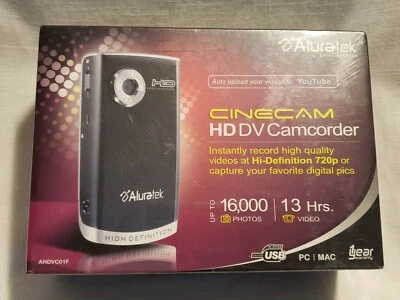 New & Sealed - Aluratek Cinecam HD DV Digital Hand Video Camcorder - 8MP 720P - Image 1 of 4
