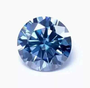 5 CT Natural Royal Blue Diamond, Round Cut 11.50mm,VVS1, D Color Certified. - Picture 1 of 7