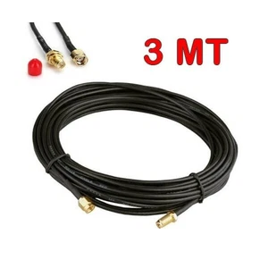 Cavo prolunga 3 metri per antenna Wi-FI tipo RP-SMA per router wifi - Foto 1 di 1