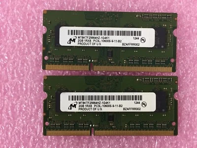4GB Kit (2x 2GB) PC3L-10600S-9-11-B2 Micron MT8KTF25664HZ-1G4K1 - Image 1 of 4