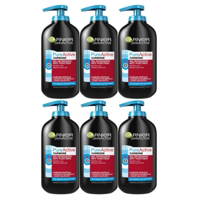 Gel Detergente Viso Anti Punti Neri Pelle Grassa Carbone Vegetale Purificante 6p - Immagine 1 di 4