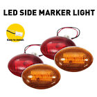 For 99-10 Ford F350 F450 F550 Dually Bed LED Fender Side Marker Lights Amber/Red Ford F-450