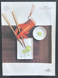 HERMES Paris 2002 Original Vintage PRINT AD Sushi Set Paper ADVERTISEMENT - Imagen 1 de 1
