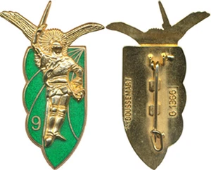 9° Chasseur Parachutiste, métal doré vert translucide, Boussemart 1366 (E141) - Imagen 1 de 1
