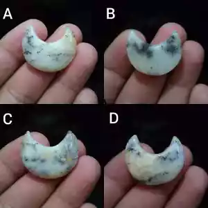 Unique Dendrite Opal Moon Cabochon Loose Gemstone For Making Pendant and Jewelry - Picture 1 of 13