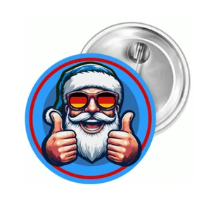 Der Weihnachtsmann wählt blau AfD Anstecknadel Button Anstecker Pin Brosche - Picture 1 of 1