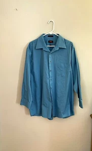 J Garcia Herren Hemd mit Kragen und Knopfleiste. XL 17 1/2 32/33. langarm blau - Bild 1 von 4