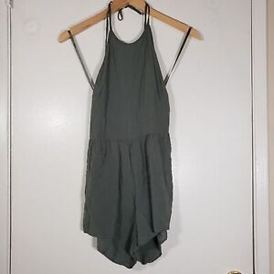 Urban Outfitters Out From Under Army Green Lightweight Halter Romper Size S