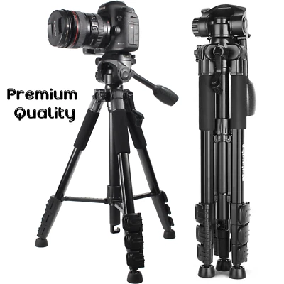 58'' Heavy Duty Aluminum Alloy DSLR Camera Tripod Stand Holder Mount Canon Nikon - Image 1 of 4