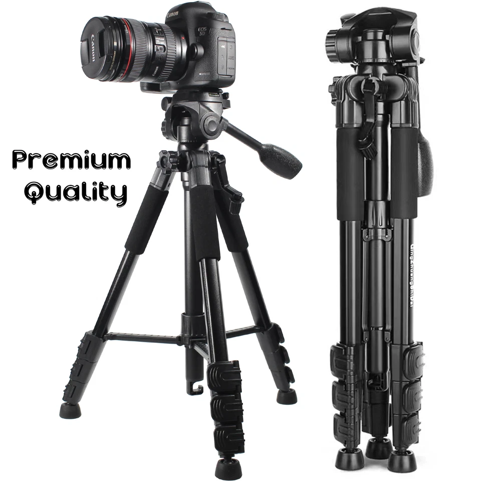 58'' Heavy Duty Aluminum Alloy DSLR Camera Tripod Stand Holder Mount Canon Nikon - Image 1 of 4