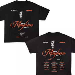 Mayhem Tour Tshirt, 2 sided Design Tee, Lady gaga Shirt - Picture 1 of 1