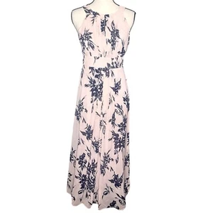 Ronni Nicole Dress 4P Floral Blush Chiffon Maxi - Picture 1 of 10