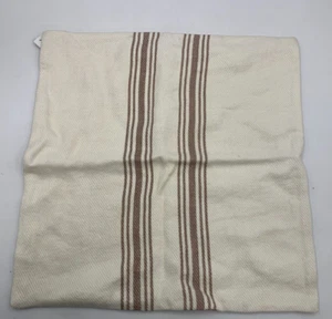 Pottery Barn Culver Striped Pillow Cover Ivory 20" X 20" #H552 - Picture 1 of 4