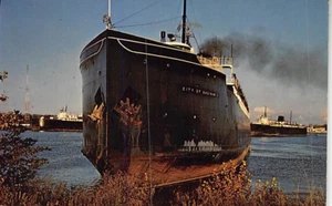 Postal MI: Ciudad de Saginaw, vapor/barco de ferry, entre Michigan y Wisconsin - Imagen 1 de 2