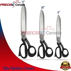Tijeras de tapicería de sastre de 8", 10"" y 12"" de alta resistencia - acero alemán negro - Imagen 1 de 3