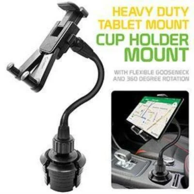 Car Cup Holder Universal Tablet / iPad Mount Gooseneck 360 Degree Adjustable - Image 1 of 4