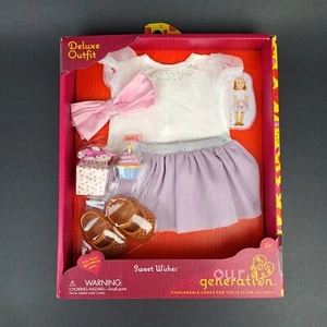New Our Generation Sweet Wishes Deluxe Outfit for 18" Dolls Shirt Skirt Shoes  - Picture 1 of 12