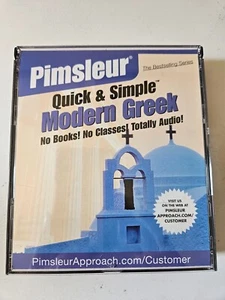 NEW - PIMSLEUR - MODERN GREEK - 8 QUICK & SIMPLE AUDIO LESSONS CD ROM SET - Picture 1 of 4