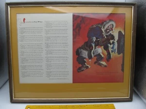 The Cremation of Sam McGee with Lithograph by Bill Nye Framed 19x15 - Picture 1 of 1