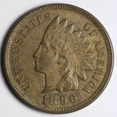 1896 Indian Head Cent Penny UNC *UNCIRCULATED* MS E163 ZXCM - Image 1 of 2