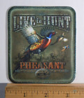 "Live to Hunt Pheasant" Dye Sublimation Iron-on  Patch 3.75 tall , 3.25 wide